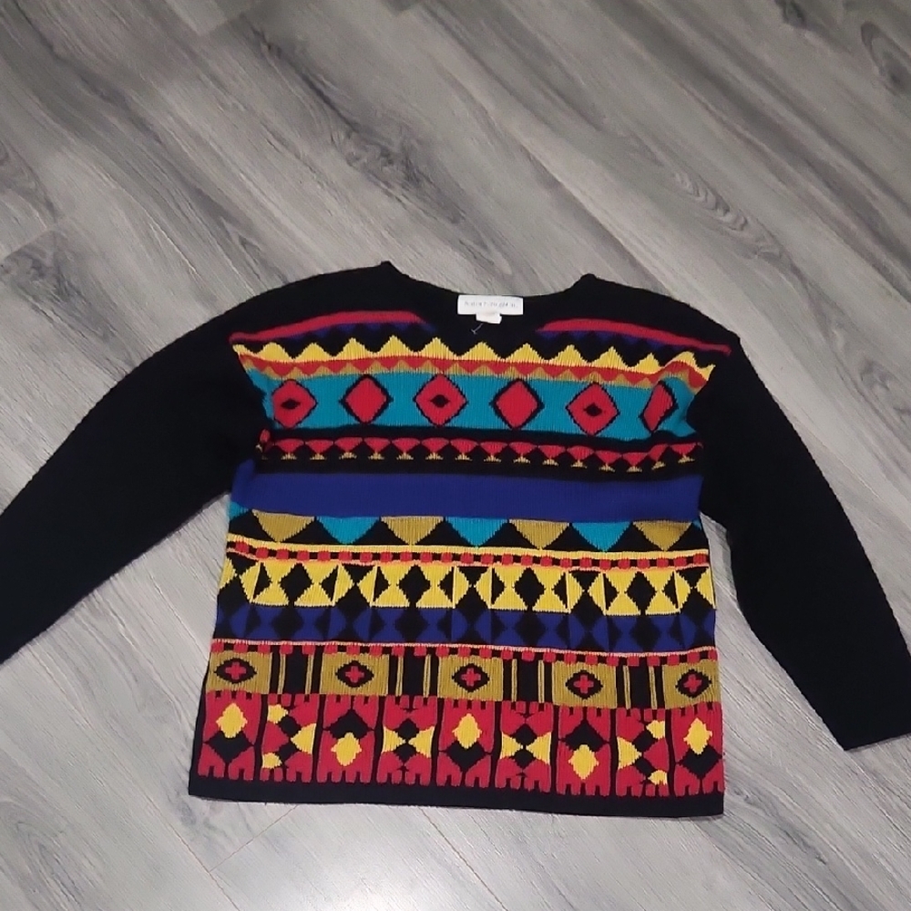 Vintage Norton McNaughton Geometric Sweater